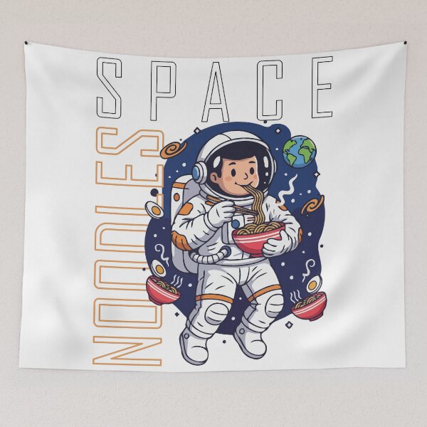 Item preview, Space Noodles – Astronaut Eating Ramen Funny Space Food T-Shirt designed and sold by ArtiFize Store.