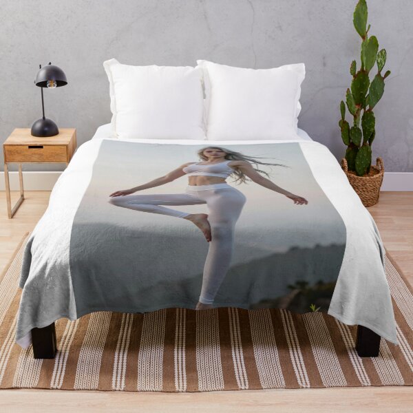 Item preview, Blonde woman white sportswear mountain balance designed and sold by CathryneDelamort.
