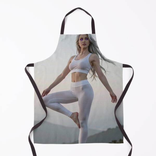 Item preview, Blonde woman white sportswear mountain balance designed and sold by CathryneDelamort.