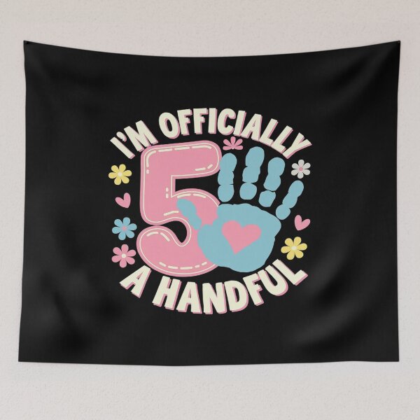 Item preview, Kids I'm Officially a Handful 5th Birthday Party Five  designed and sold by CombatTask.