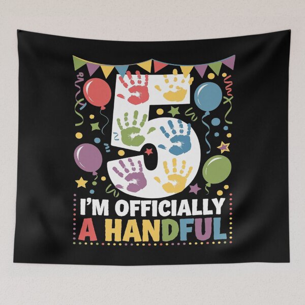 Item preview, Kids I'm Officially A Handful Five  5th Birthday Turning 5  designed and sold by AquaKiev.