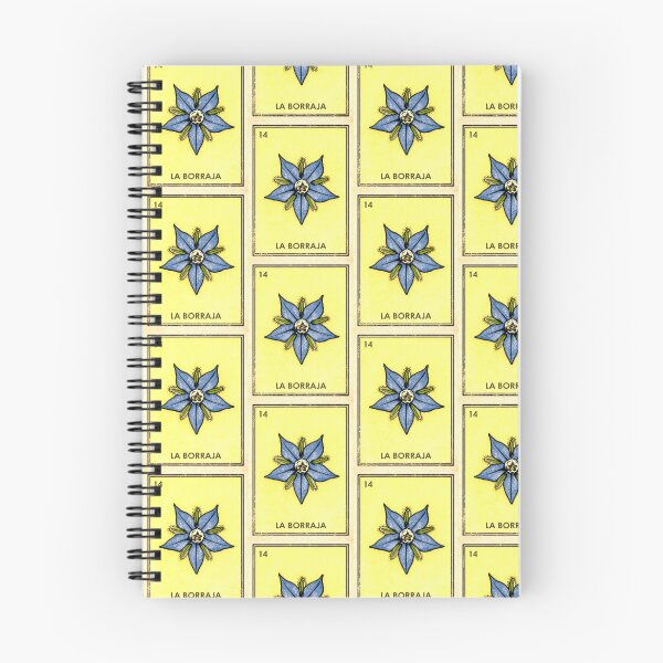 Item preview, Borage Starflower Blue Mexican Loteria Card designed and sold by ConcienciaEco.