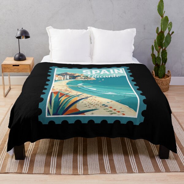 Item preview, Alicante in Spain, Vintage Travel Stamp Illustration designed and sold by MaateoDesign.
