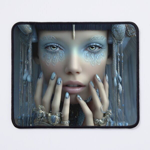 Item preview, Elegant Portrait with Butterfly and Intricate Jewelry designed and sold by Artessie.