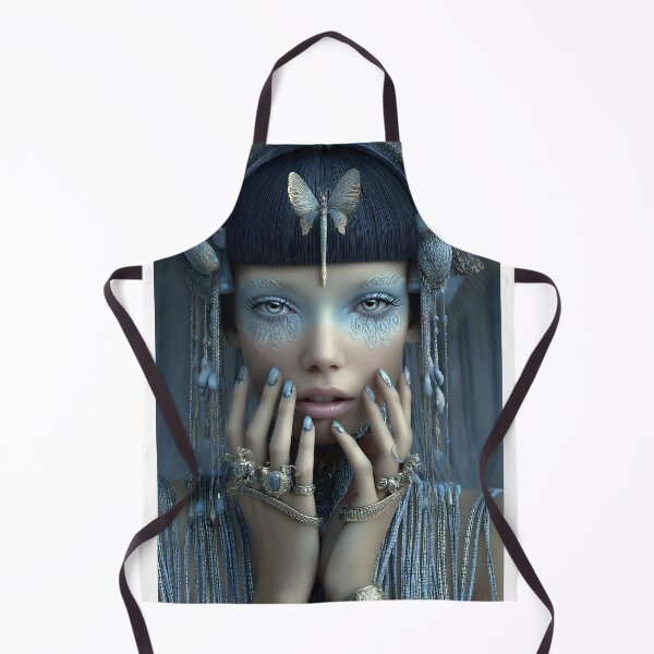 Item preview, Elegant Portrait with Butterfly and Intricate Jewelry designed and sold by Artessie.