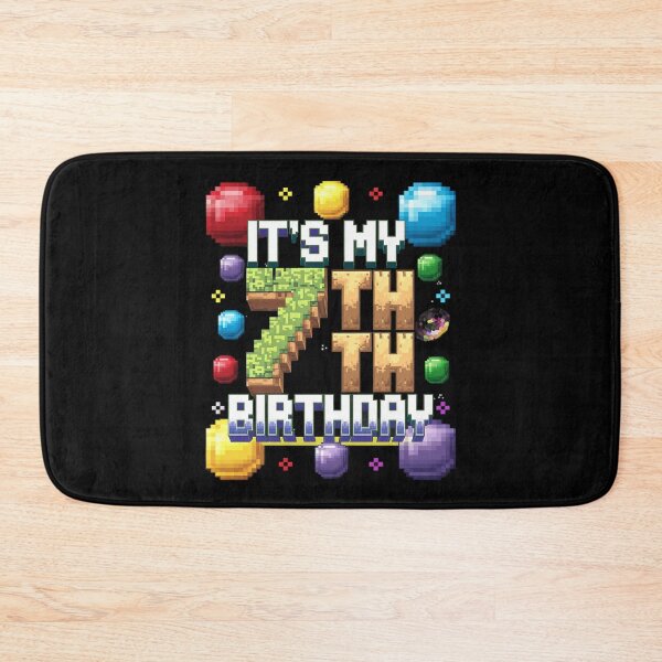 Item preview, It's My 7th Birthday Pixel Birthday Video Game  designed and sold by PowAcademy.