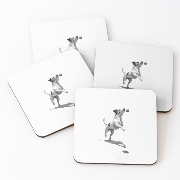 Item preview, A determined Jack Russell Terrier mid-jump as it chases a ball, Dogs in Motion designed and sold by CDC40.