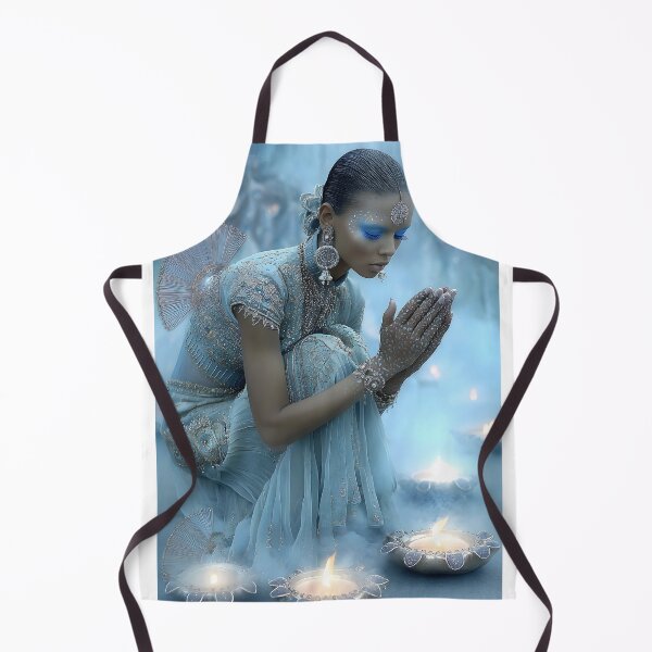 Item preview, Serene Goddess in Mystical Blue Aura with Candles designed and sold by Artessie.