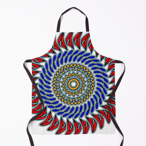 Item preview, "Pointillist Mandala with Starburst Core and Radiant Flame Petals" designed and sold by nighttime1990.