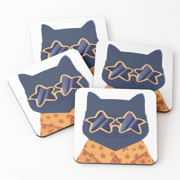Item preview, Cool Cat with Star-Shaped Glasses designed and sold by Asutip.