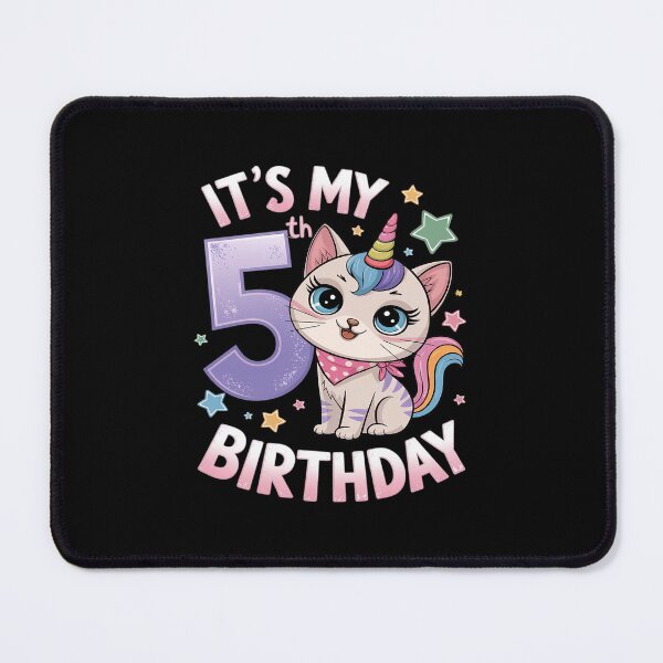 Item preview, Kids Its My 5th Birthday Unicorn Cat 5 Year Old Bday Girls Kids  designed and sold by CombatTask.