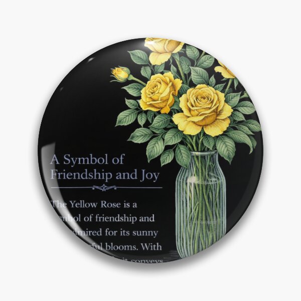 Item preview, Yellow Rose Botanical Print, Vintage Floral Illustration, Friendship and Joy on Black designed and sold by Prayful.