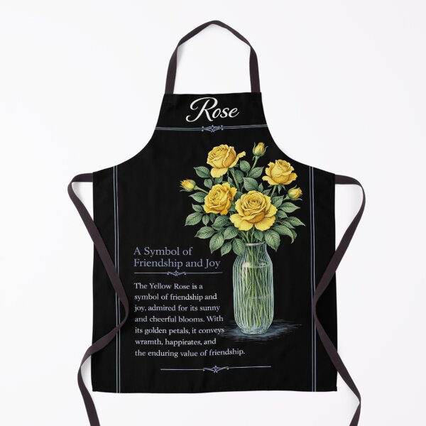 Item preview, Yellow Rose Botanical Print, Vintage Floral Illustration, Friendship and Joy on Black designed and sold by Prayful.
