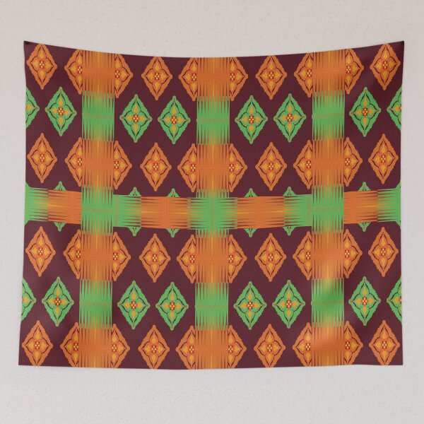 Item preview, Modern Thai Silk Fusion Geometric Pattern designed and sold by OIL Pattern Design .