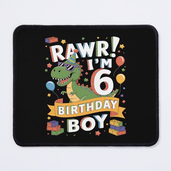 Item preview, Kids 6 Year Old Dinosaur Building Blocks 6th Birthday Boy  designed and sold by MythWoot.