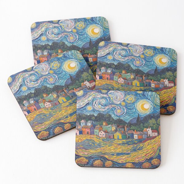 Item preview, Village under stars designed and sold by sid1802.