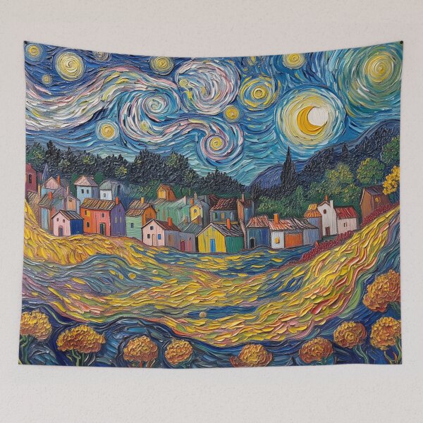 Item preview, Village under stars designed and sold by sid1802.