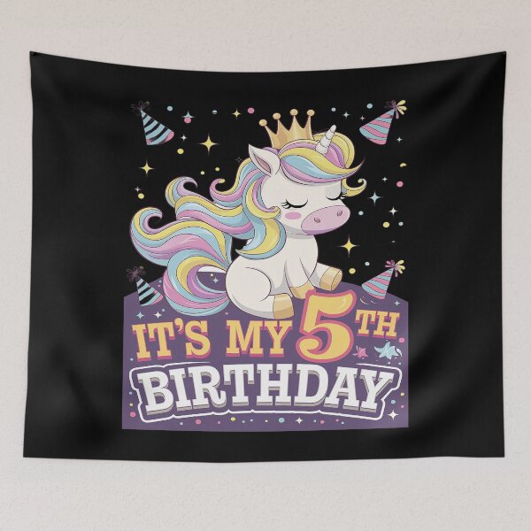 Item preview, Kids It's My 5th Birthday Unicorn Lover Kid 5 Years Old Birthday  designed and sold by CombatTask.