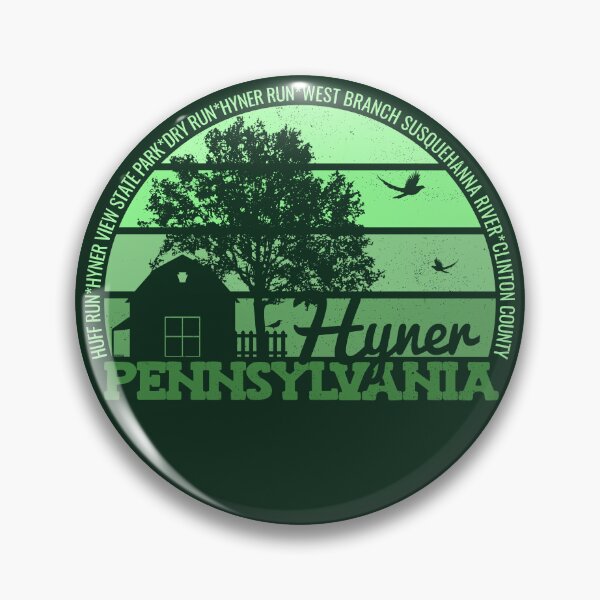 Item preview, Hyner Pennsylvania Sunset Retro Vintage Local Pride Logo designed and sold by CRHPOD20.