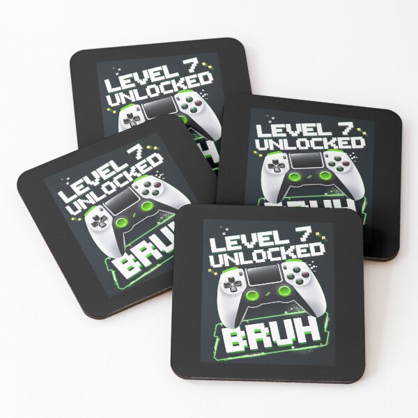 Item preview, Kids Level 7 Unlocked Bruh 7 Years Old Video Gamer Birthday  designed and sold by PowAcademy.