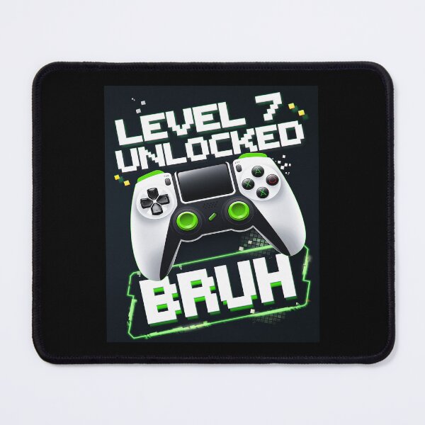 Item preview, Kids Level 7 Unlocked Bruh 7 Years Old Video Gamer Birthday designed and sold by PowAcademy.