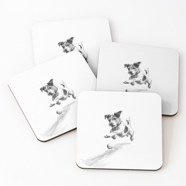 Item preview, A determined Jack Russell Terrier mid-jump as it chases a ball, Dogs in Motion designed and sold by CDC40.