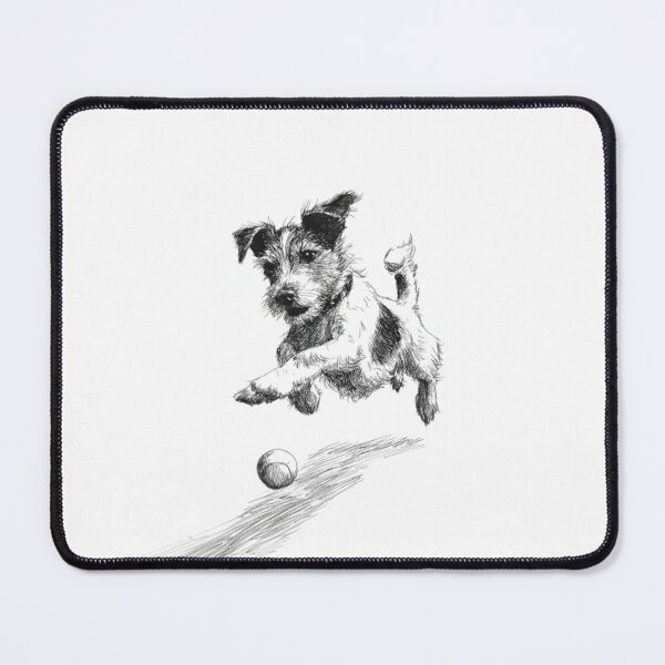 Item preview, A determined Jack Russell Terrier mid-jump as it chases a ball, Dogs in Motion designed and sold by CDC40.