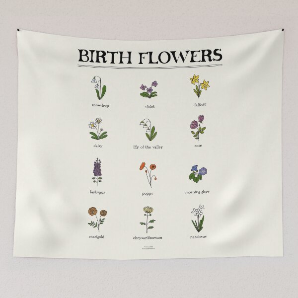 Item preview, Birth Flowers Poster designed and sold by cozypersimmon.