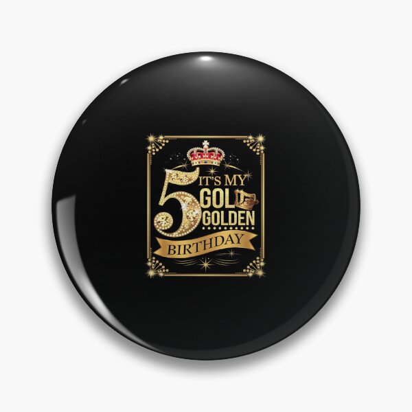 Item preview, Kids It's My 5th Golden Birthday 5 Year Old Bday Kids Born 2020  designed and sold by CombatTask.