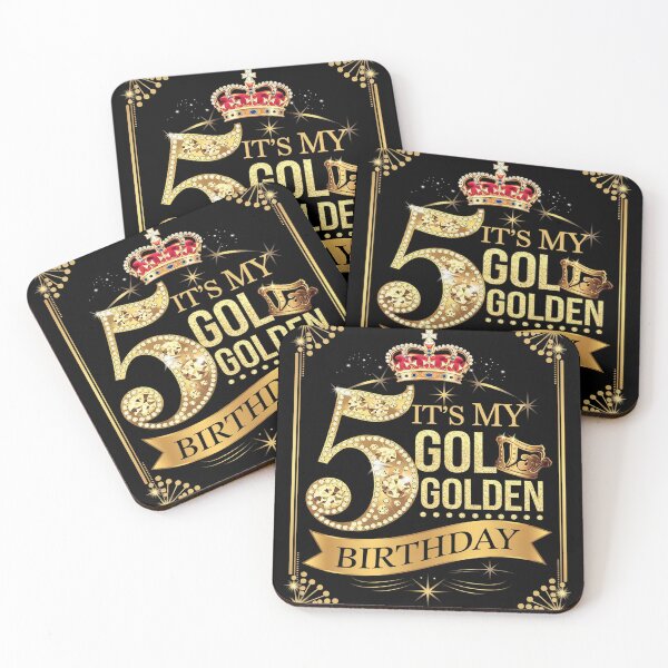 Item preview, Kids It's My 5th Golden Birthday 5 Year Old Bday Kids Born 2020  designed and sold by CombatTask.