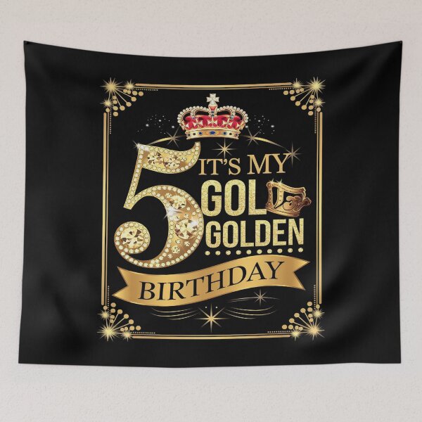 Item preview, Kids It's My 5th Golden Birthday 5 Year Old Bday Kids Born 2020  designed and sold by CombatTask.