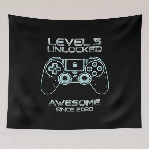 Item preview, Level 5 Unlocked Video Game Party 6th Birthday Gamer Boys  designed and sold by MythWoot.