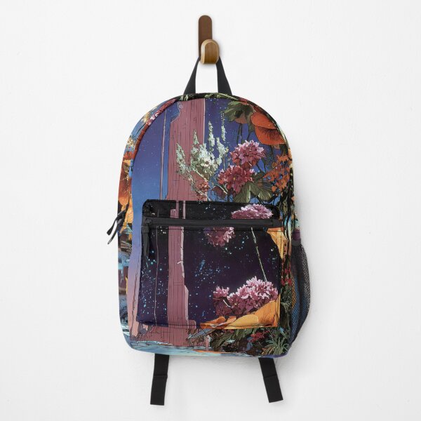 Item preview, Vibrant Floral in Futuristic Landscape designed and sold by lautir.