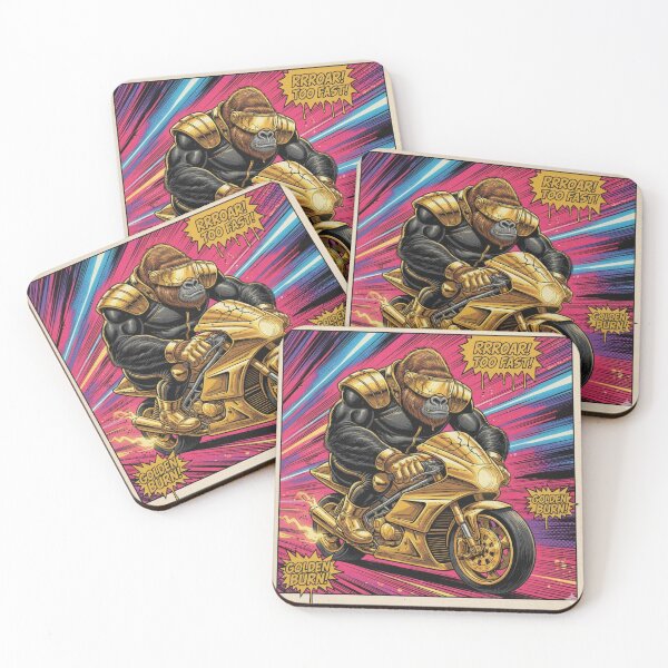 Item preview, Golden Grime: Gorilla Speedster – 80s Retro Burn designed and sold by KawisStarr.