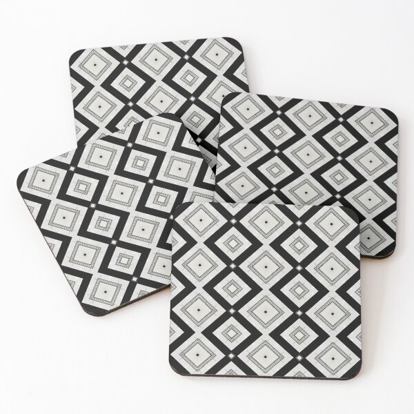 Item preview, Retro Film Graphic Tile Pattern – Black & Ivory Vintage Micro Design designed and sold by Ilikeiwantilove.