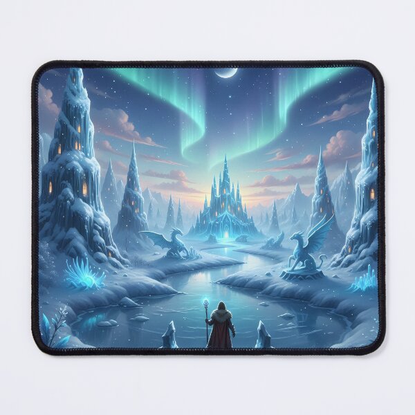 Item preview, Kingdom of the Frost Dragon - Epic Winter Fantasy Art designed and sold by starwanderer7.