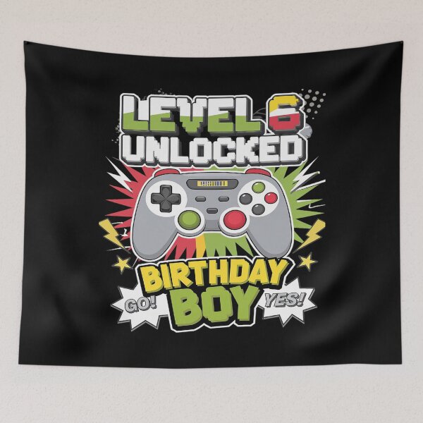 Item preview, Level 6 6th Birthday for Boy Video Gamer 6 Year Old Birthday  designed and sold by AquaKiev.