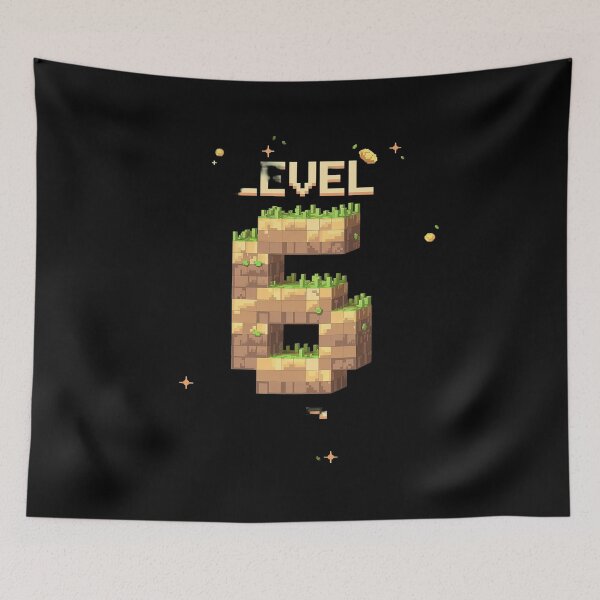 Item preview, Level 6 Unlocked 6th Birthday Gamer Pixel Video Game Party  designed and sold by PowAcademy.