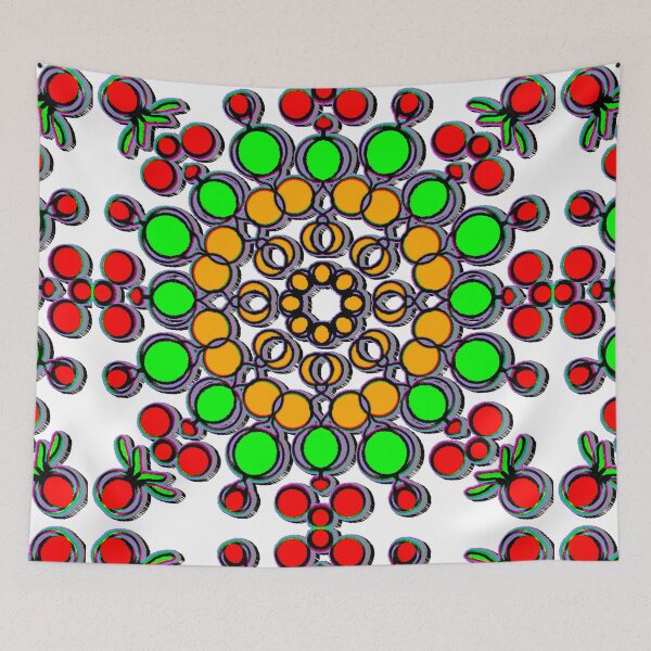 Item preview, "Fruit-Inspired Mandala with Leaf and Berry Geometry" designed and sold by nighttime1990.