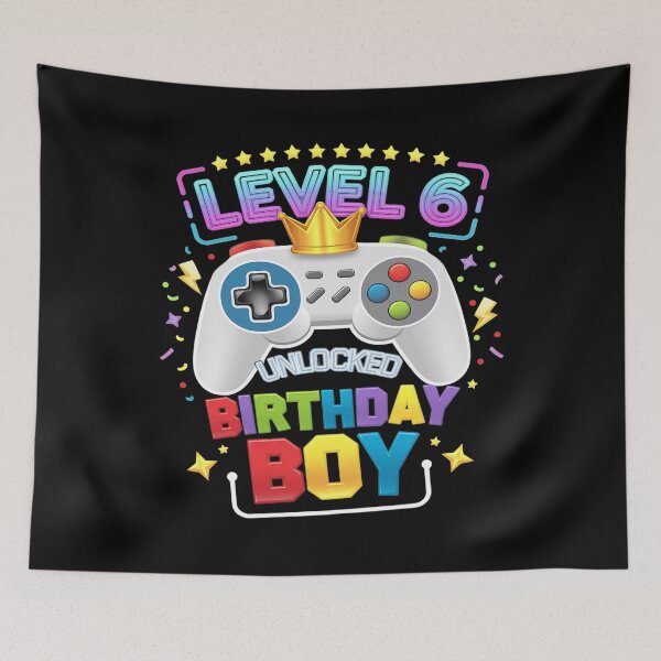 Item preview, Level 6 Unlocked Birthday Boy Video Game 6th Birthday Gamer  designed and sold by PowAcademy.