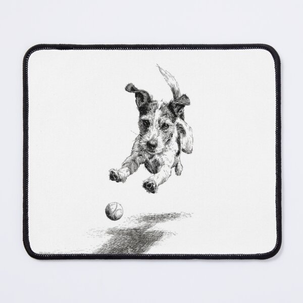 Item preview, A determined Jack Russell Terrier mid-jump as it chases a ball, Dogs in Motion designed and sold by CDC40.