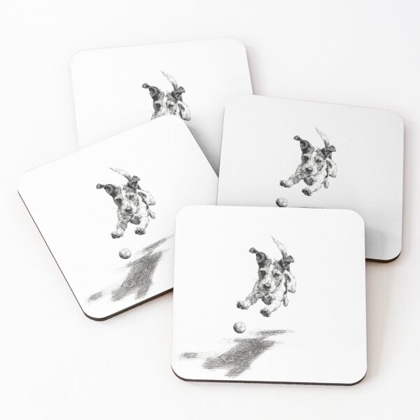 Item preview, A determined Jack Russell Terrier mid-jump as it chases a ball, Dogs in Motion designed and sold by CDC40.