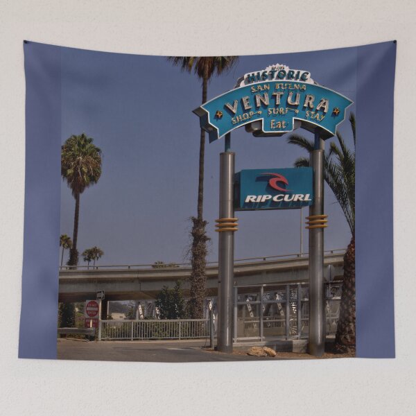 Item preview, Retro Roadside Charm: Ventura's Coastal Welcome designed and sold by Armadillo222.