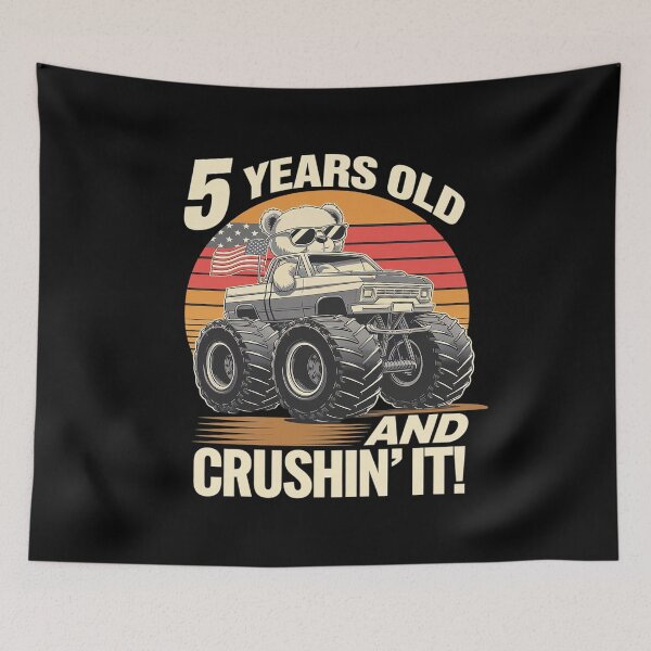 Item preview, Kids 5th Birthday Teddy Bear Crushin' It Boys  designed and sold by MythWoot.