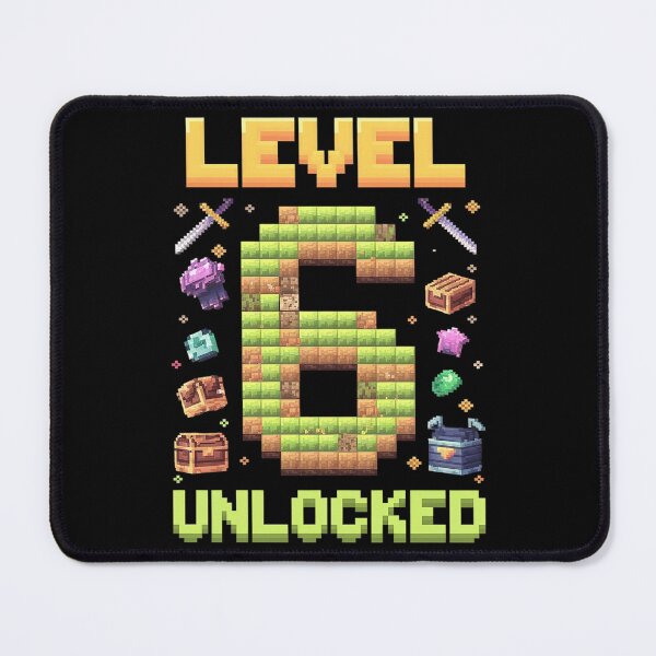 Item preview, Level 6 Unlocked Birthday Kid 6 Year Old 6th Birthday Pixel designed and sold by AquaKiev.