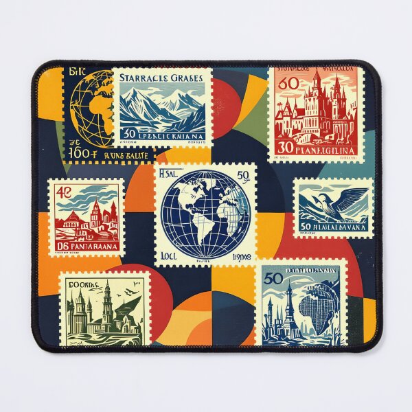 Item preview, postage stamp abstract colorful design designed and sold by SmashingDeals.