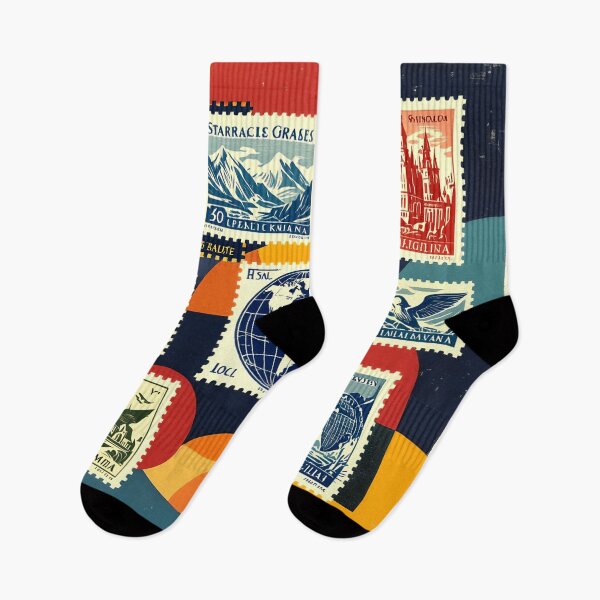 Item preview, postage stamp abstract colorful design designed and sold by SmashingDeals.