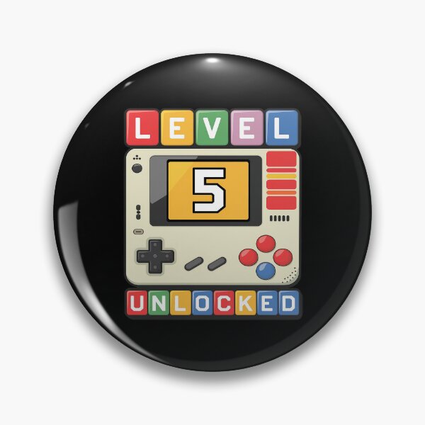 Artikelvorschau, Level 5 freigeschaltet – Videospiel zum 5. Geburtstag (5 Jahre alt) entworfen und verkauft von MythWoot.