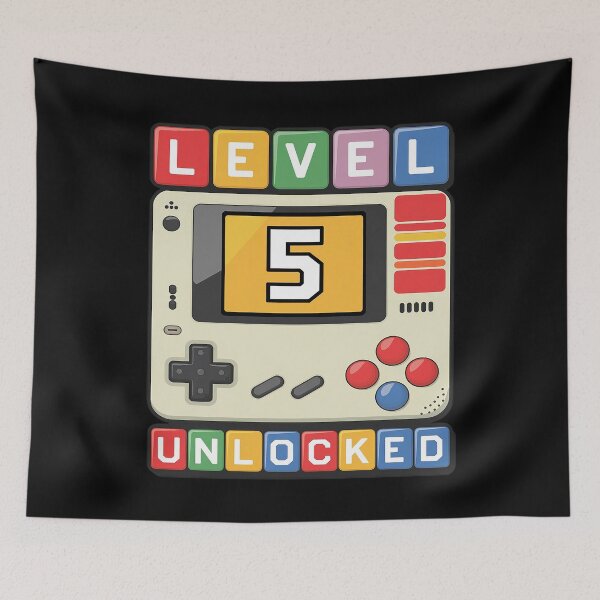 Item preview, Level 5 Unlocked 5th Birthday Video Game 5 Year Old  designed and sold by MythWoot.