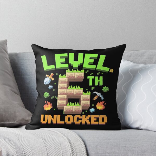 Item preview, Level 6 Unlocked Pixel Video Game Birthday Boys  designed and sold by AquaKiev.